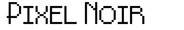 Pixel Noir font preview
